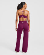 Engage Straight Leg Leggings - Rich Plum