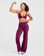 Engage Straight Leg Leggings - Rich Plum