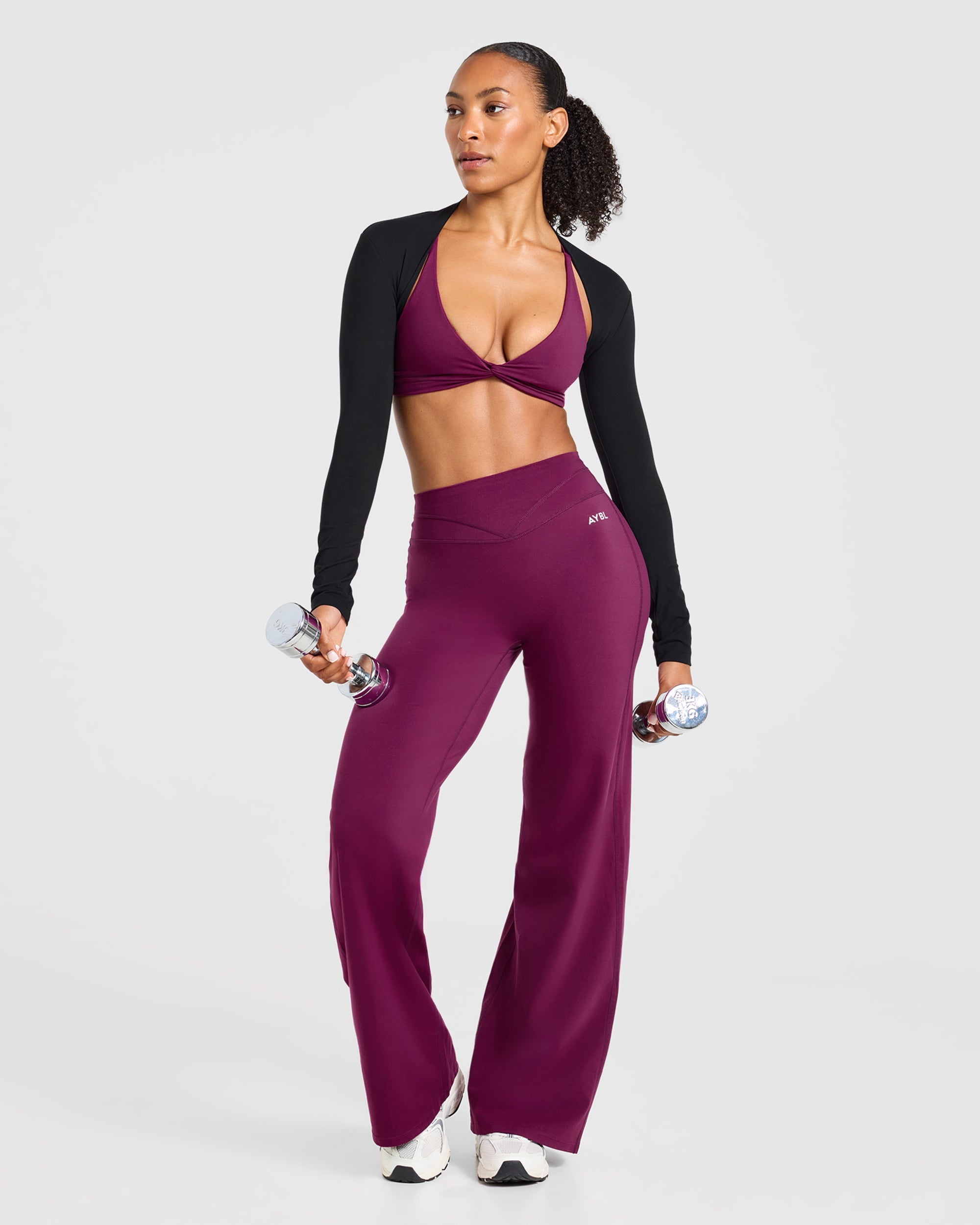 Engage Straight Leg Leggings - Rich Plum