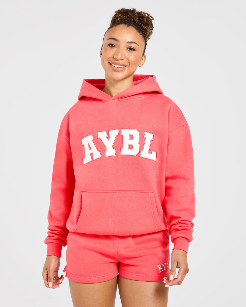 Varsity 2.0 Oversized Hoodie - Summer Coral
