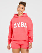 Varsity 2.0 Oversized Hoodie - Summer Coral