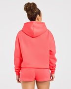 Varsity 2.0 Oversized Hoodie - Summer Coral