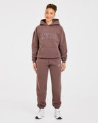 Varsity Applique Oversized Joggers - Bruin