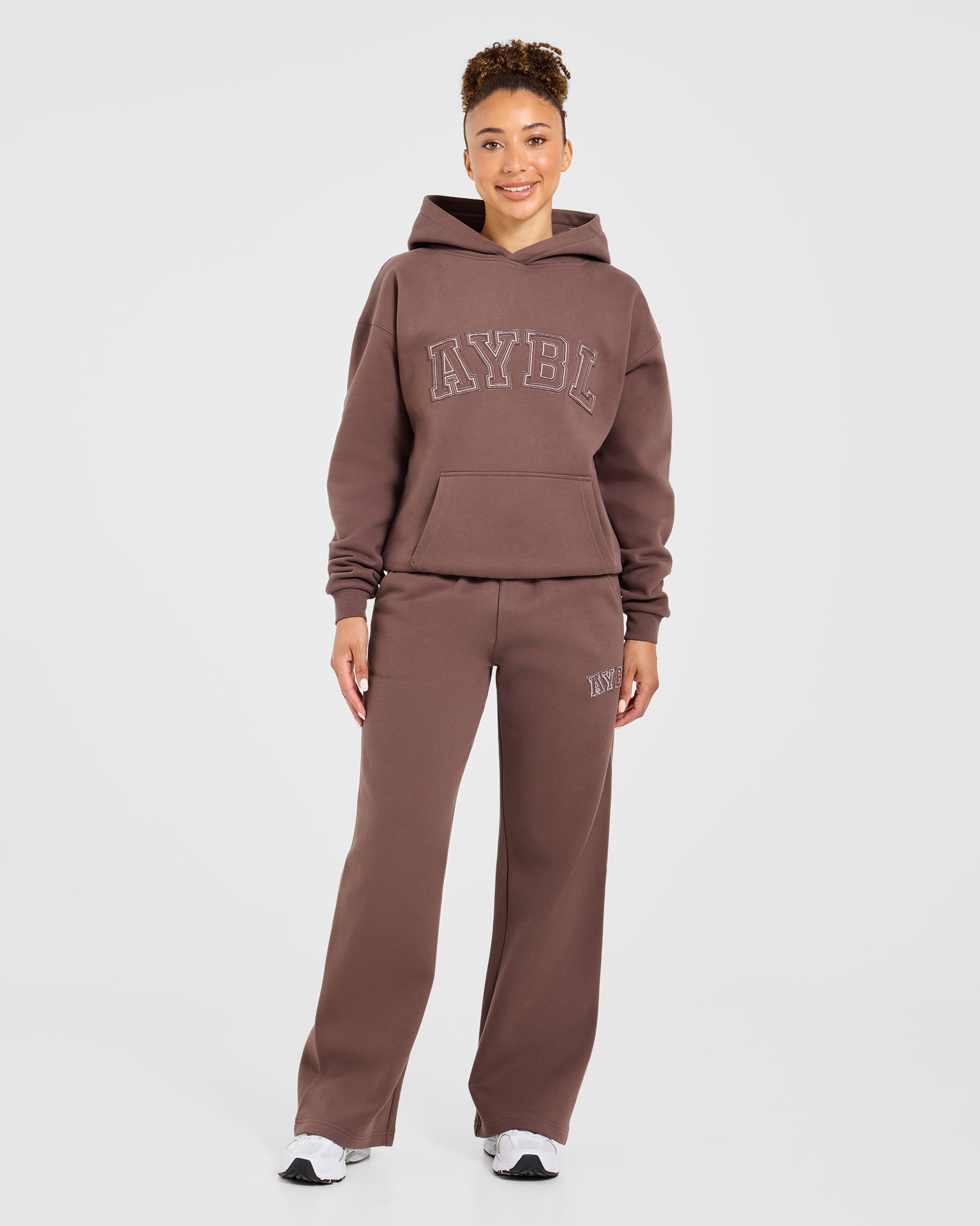 Varsity Applique Oversized Straight Leg Joggers - Bruin
