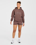 Varsity Applique Oversized Shorts - Bruin