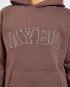 Varsity Applique Oversized Hoodie - Bruin