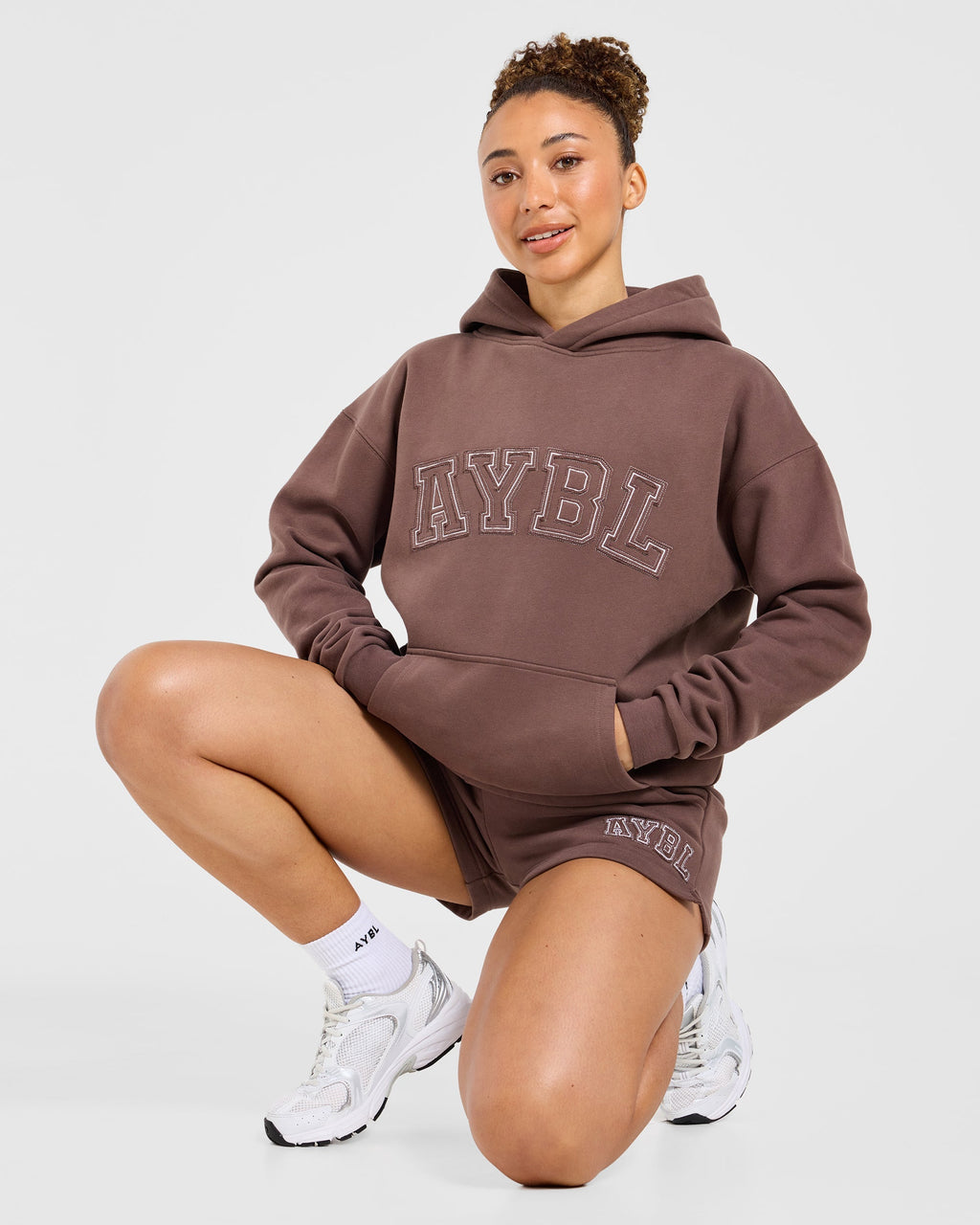 Varsity Applique Oversized Hoodie - Bruin