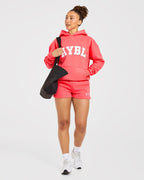 Varsity 2.0 Oversized Hoodie - Summer Coral