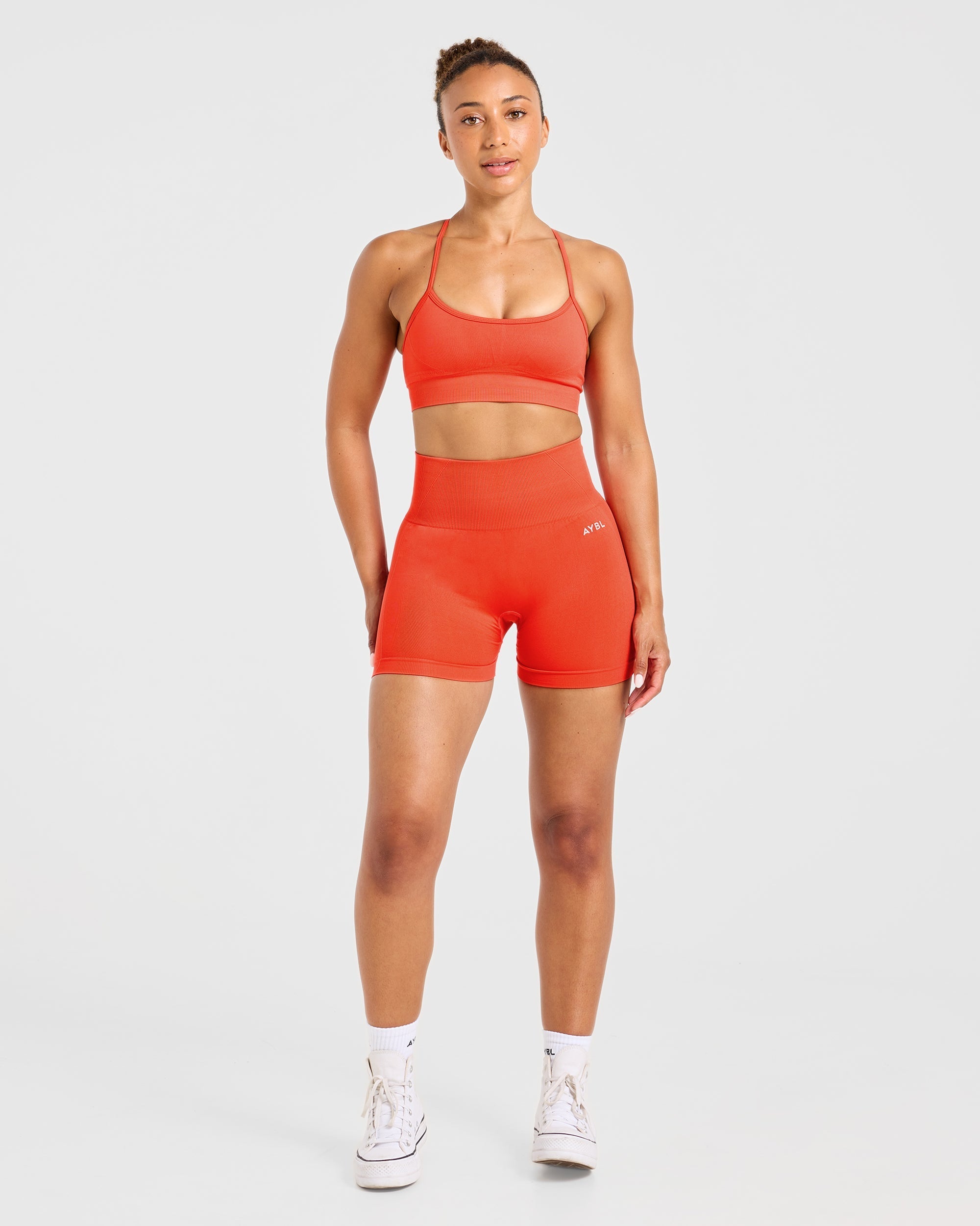 Empower Seamless Shorts - Hot Oranje