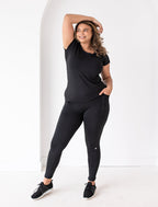 LADIES SCOOP NECK FITTED T-SHIRT (SIZE XS TO XXL)