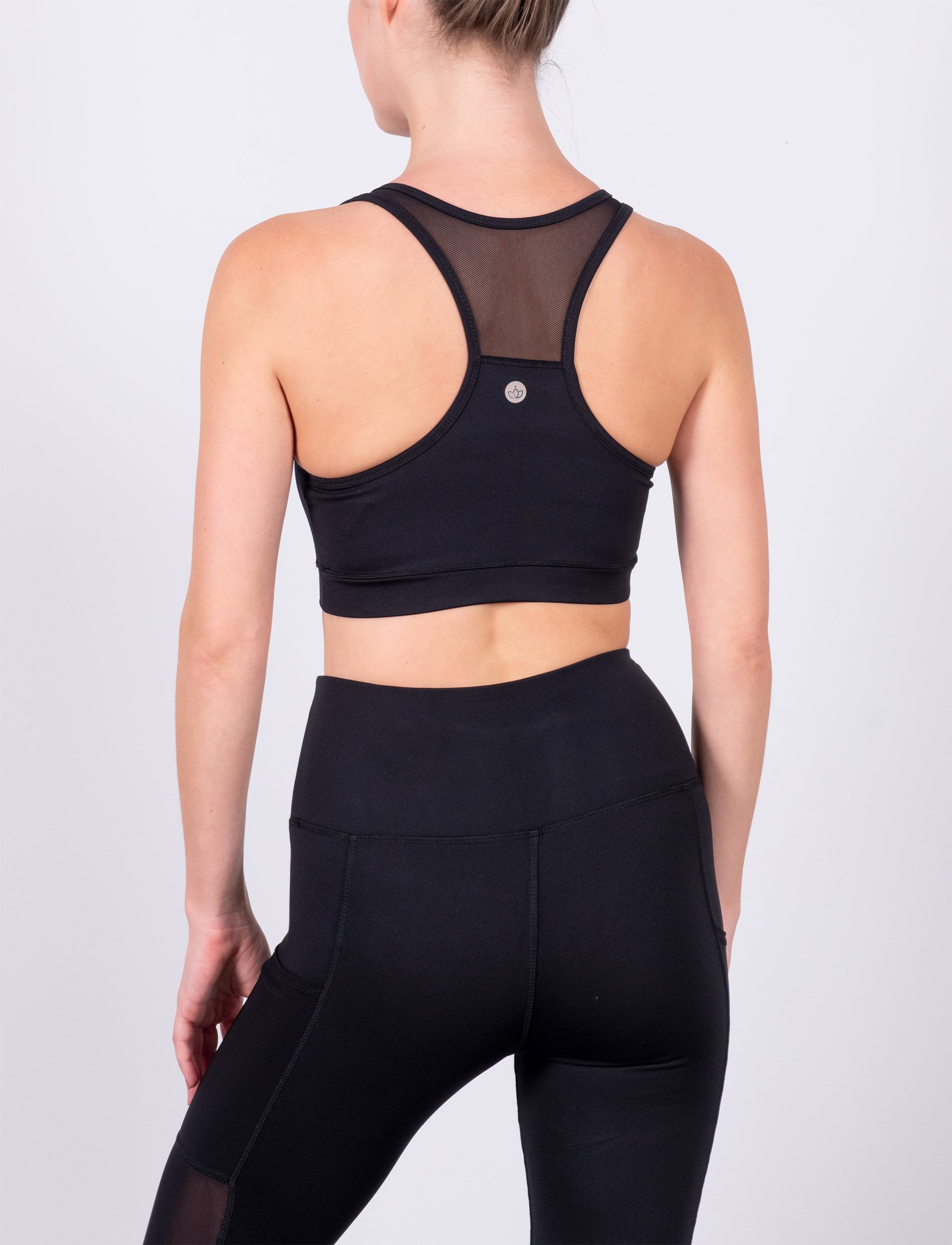 LADIES ACTIVE SPORTS CROP W/ MESH