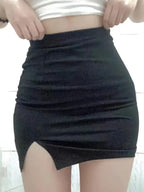 Sexy Summer Skirts For Women High Waisted Allure Slim Body Skirts Ladies Skirts With Slit Lift Package Hip Night Club Outfits