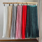 Skirts Women Mid Length Skirt A Line High Waist Slim Fit Elegant Splice Y2k Streetwear Work Lace Casual Pleated Summer 2026