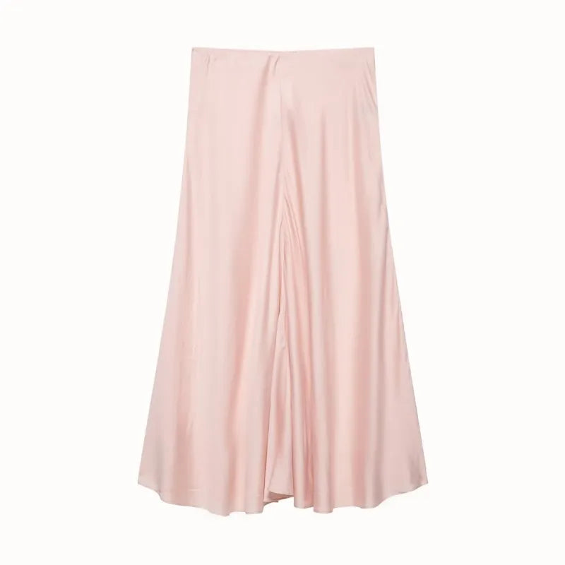 Women's Skirts 2026 Spring Summer Fashion Elastic Waist Flared Skirt Elegant Female A-line Skirt High Waist Casual Skirts