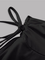 New Solid Color Skirt Women Summer Fashion Outdoor Versatile High Waist Slim Fit Elastic Waist Short Skirt Goods In Stock
