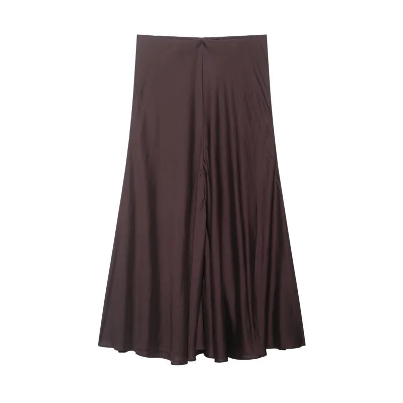Women's Skirts 2026 Spring Summer Fashion Elastic Waist Flared Skirt Elegant Female A-line Skirt High Waist Casual Skirts