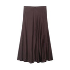 Women's Skirts 2026 Spring Summer Fashion Elastic Waist Flared Skirt Elegant Female A-line Skirt High Waist Casual Skirts