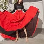 Fashion Chiffon Skirts Womens Elegant Casual High Waist Boho Long Dance Skirt Female Party Beach Maxi A-Line pleated Skirt