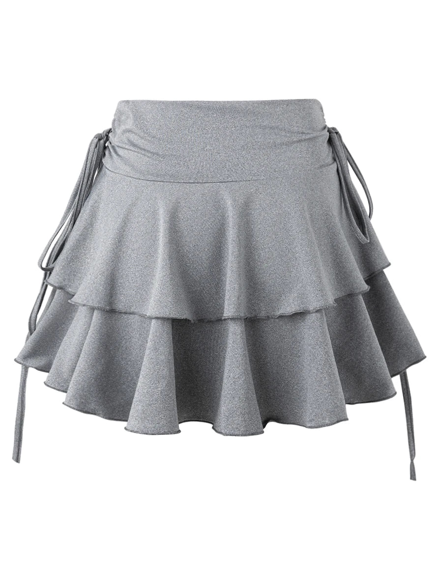New Solid Color Skirt Women Summer Fashion Outdoor Versatile High Waist Slim Fit Elastic Waist Short Skirt Goods In Stock