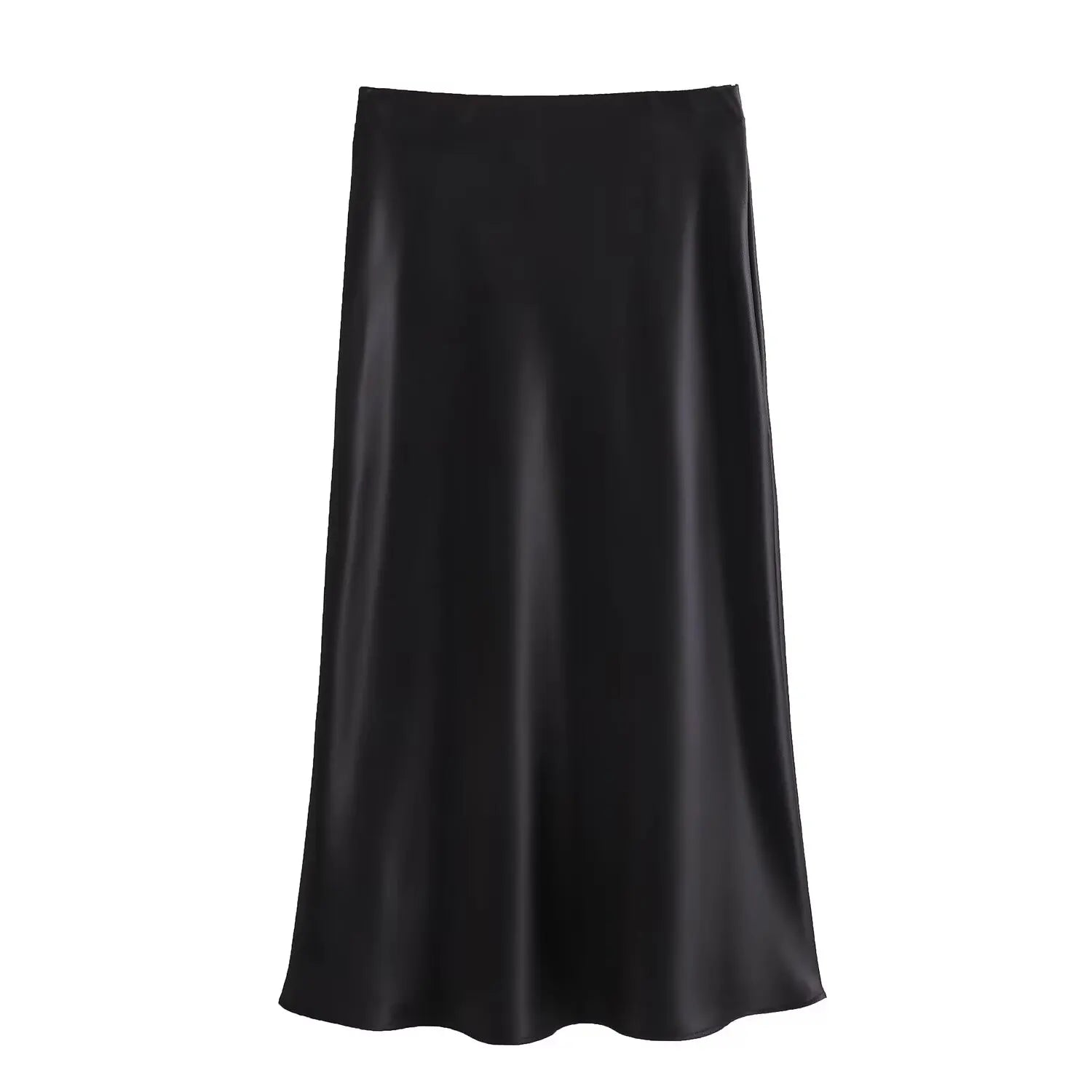 HH Skirts For Women 2024 Summer Solid Satin Sheath Long Skirt Female Show Curve Beach Outfits For Woman Mermaid Skirts