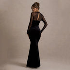 DRESS FORU Elegant Sexy Evening Dress Jersey for Floor-Length Poretrait Prom Dress Bow Mermaid Vestidos De Fiesta Customized