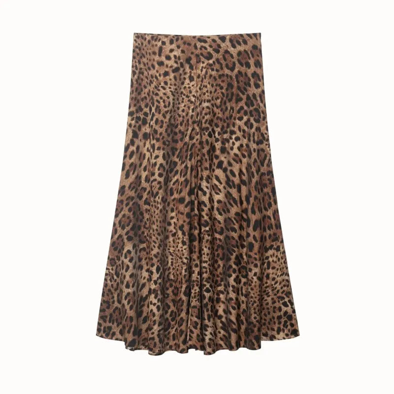 Women's Skirts 2026 Spring Summer Fashion Elastic Waist Flared Skirt Elegant Female A-line Skirt High Waist Casual Skirts