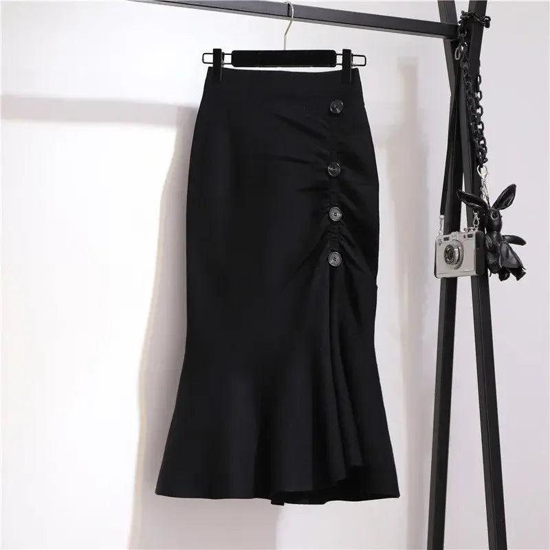 New In Skirts for Women Summer 2025 Midi Woman Skirt Aesthetic Clothing Sales V Chic and Elegant Cheap Korean Style High Quality