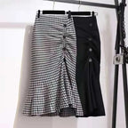 New In Skirts for Women Summer 2025 Midi Woman Skirt Aesthetic Clothing Sales V Chic and Elegant Cheap Korean Style High Quality