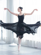 Ballet practice costume, ballet dance dress, full-skirted dance practice skirt, modern dance dress, dance outfit