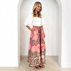 Women's Dress Skirt 2025 Spring/Summer New Fashion Printed Half-Length Skirt Ethnic Style Casual Long Skirt for Women