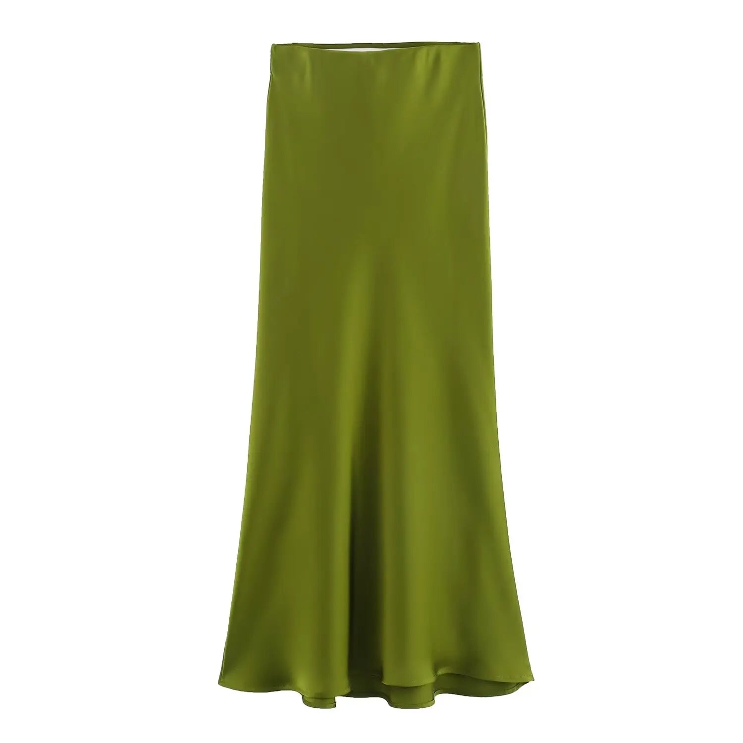HH Skirts For Women 2024 Summer Solid Satin Sheath Long Skirt Female Show Curve Beach Outfits For Woman Mermaid Skirts