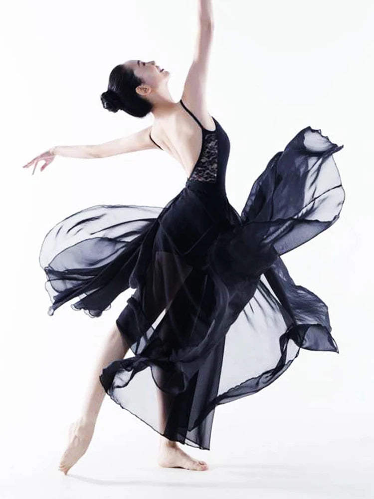 Ballet practice costume, ballet dance dress, full-skirted dance practice skirt, modern dance dress, dance outfit