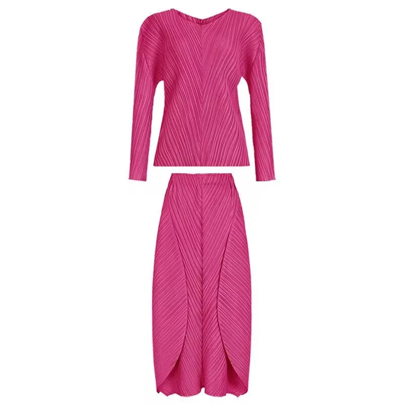 Skirts for Women Woman Clothes New Beautiful Lssey Miyake Solid Color 2025 Spring and Summer new big Skirt Women's Dress Skirts