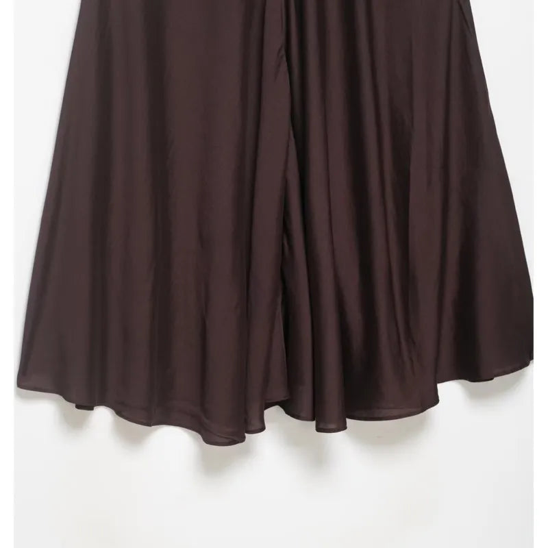 Women's Skirts 2026 Spring Summer Fashion Elastic Waist Flared Skirt Elegant Female A-line Skirt High Waist Casual Skirts