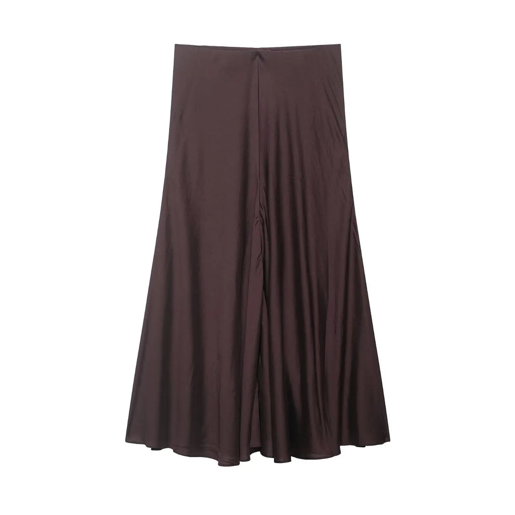 Women's Skirts 2026 Spring Summer Fashion Elastic Waist Flared Skirt Elegant Female A-line Skirt High Waist Casual Skirts