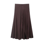 Women's Skirts 2026 Spring Summer Fashion Elastic Waist Flared Skirt Elegant Female A-line Skirt High Waist Casual Skirts