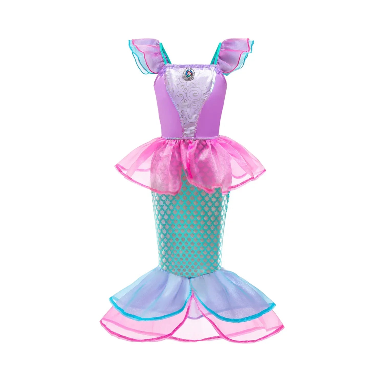 Girl Elsa Anna Dress Princess Costume Snow Queen Dress Baby Halloween Ariel Carnival Clothes Kids Cosplay Clothes Party Clothing