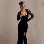 DRESS FORU Elegant Sexy Evening Dress Jersey for Floor-Length Poretrait Prom Dress Bow Mermaid Vestidos De Fiesta Customized