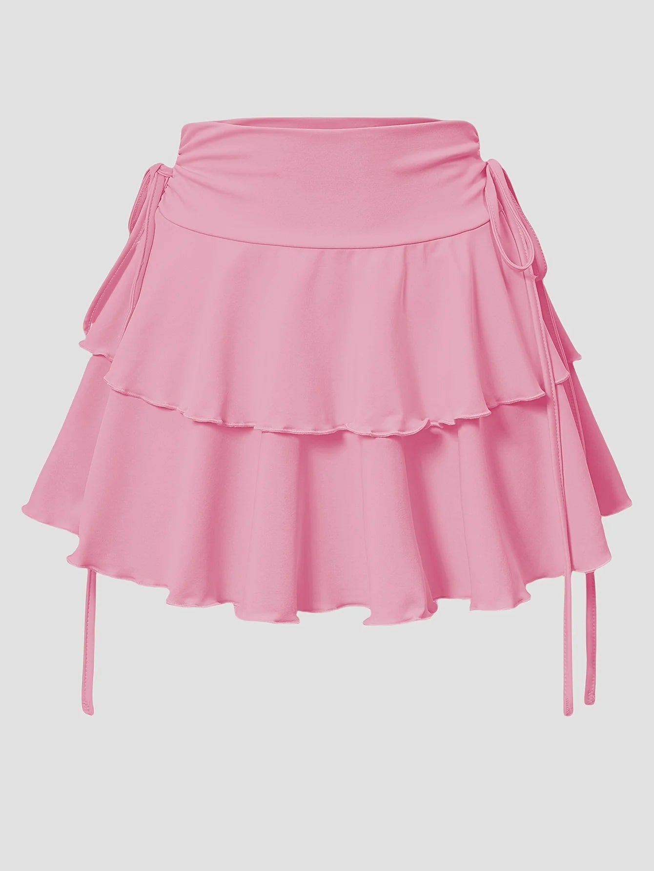 New Solid Color Skirt Women Summer Fashion Outdoor Versatile High Waist Slim Fit Elastic Waist Short Skirt Goods In Stock