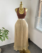 Skirts Women Mid Length Skirt A Line High Waist Slim Fit Elegant Splice Y2k Streetwear Work Lace Casual Pleated Summer 2026