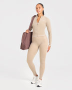 Form Zip Up Jacket - Mocha