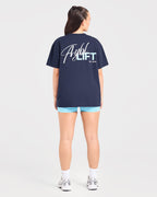 Lift Graphic 2.0 Oversized T Shirt - Navy
