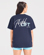 Lift Graphic 2.0 Oversized T Shirt - Navy