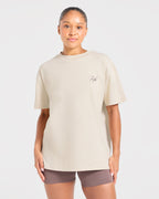 Lift Graphic 2.0 Oversized T Shirt - Beige
