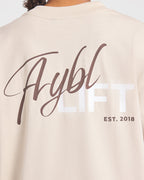 Lift Graphic 2.0 Oversized T Shirt - Beige