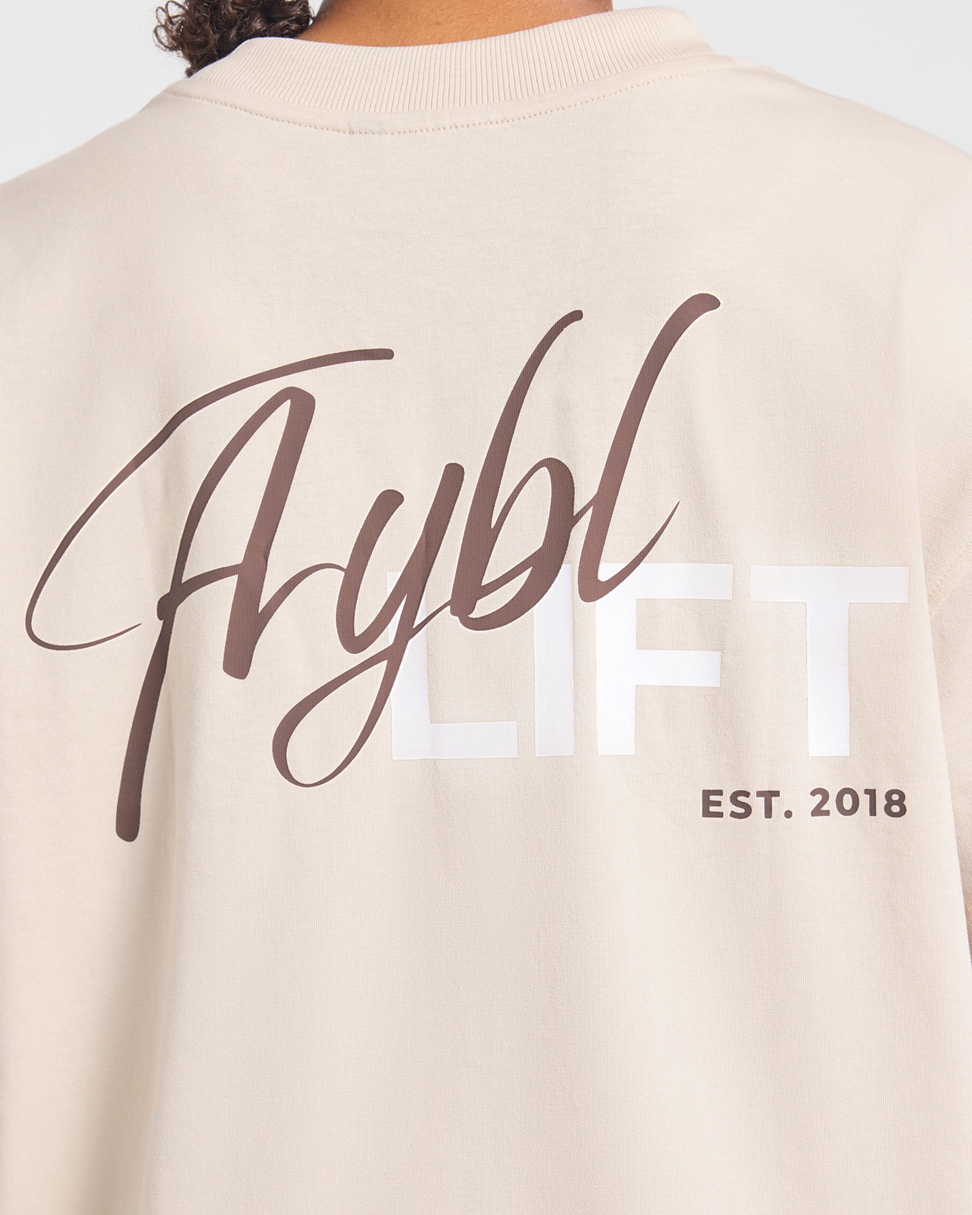 Lift Graphic 2.0 Oversized T Shirt - Beige