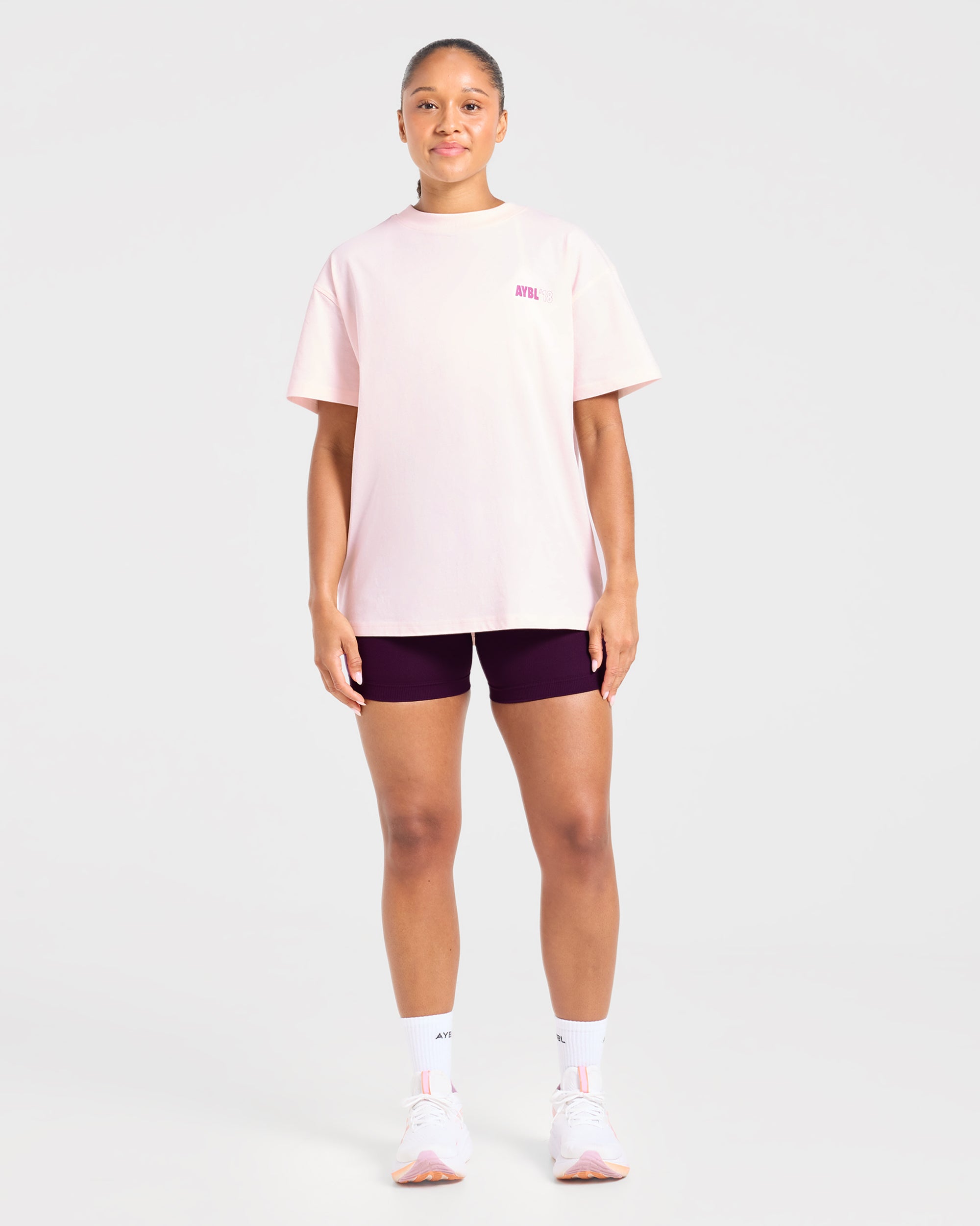 AYBL Run Oversized T Shirt - Baby Roze