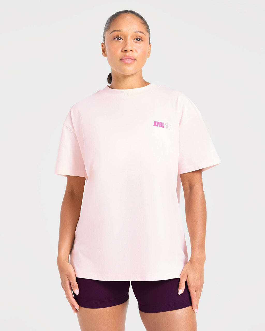 AYBL Run Oversized T Shirt - Baby Roze