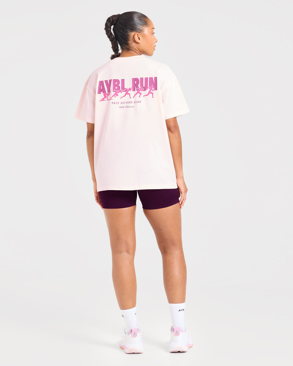 AYBL Run Oversized T Shirt - Baby Roze