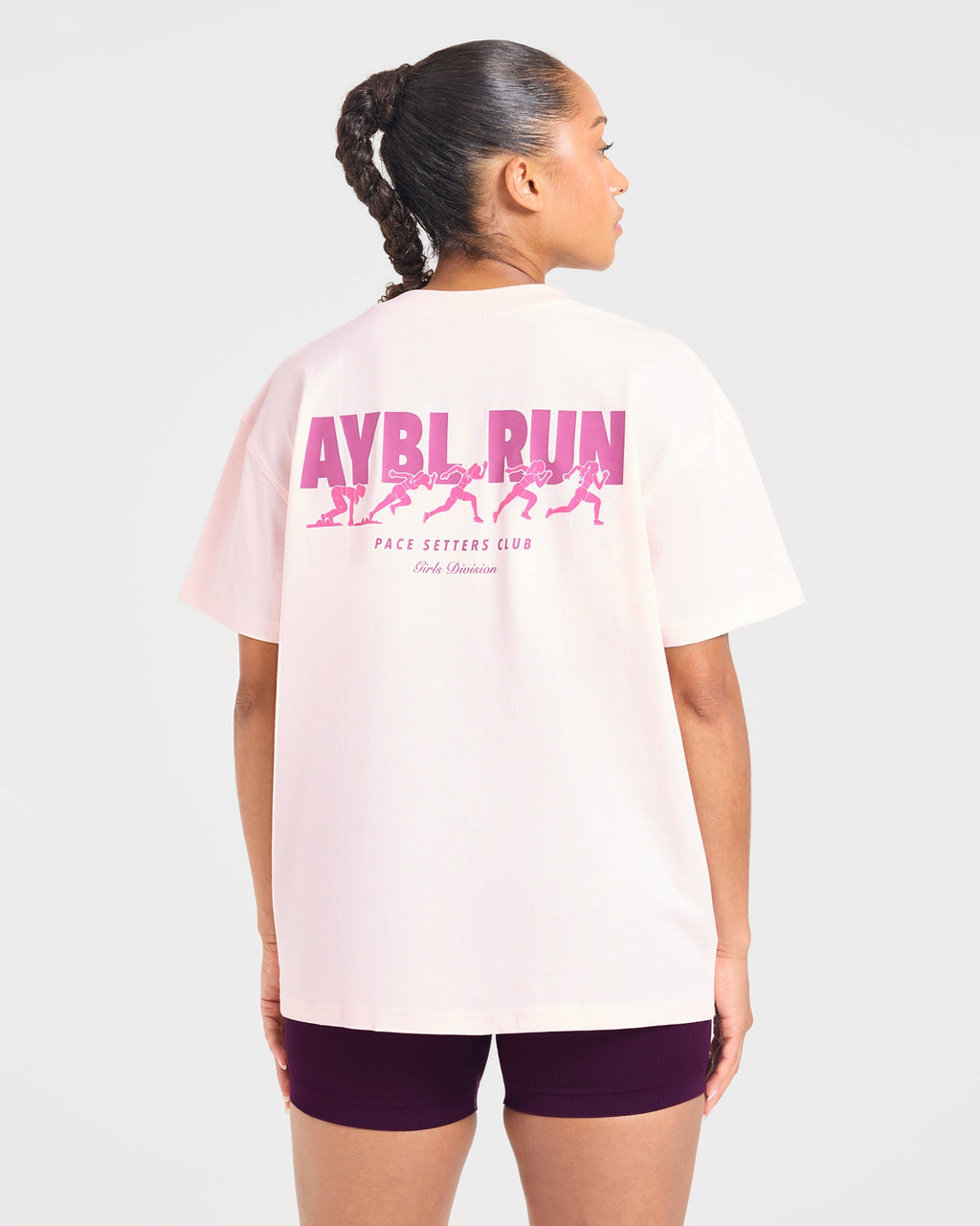 AYBL Run Oversized T Shirt - Baby Roze